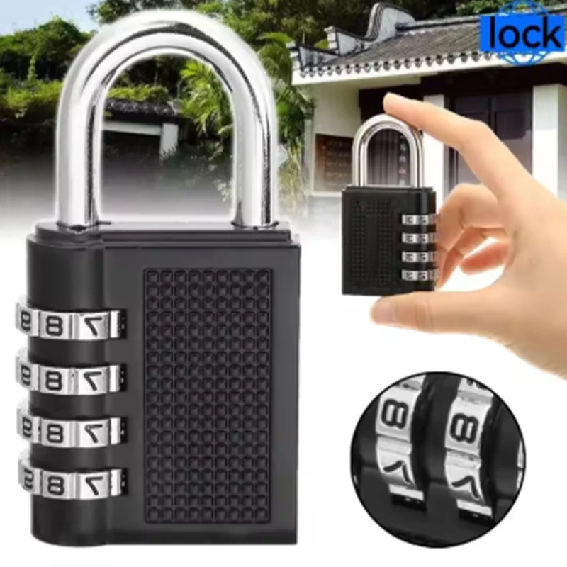 High Quality 4 Digit Combination Padlock, Weatherproof Anti-Rust Outdoor Lock, Security Lock for Gym Locker & Outside Storage