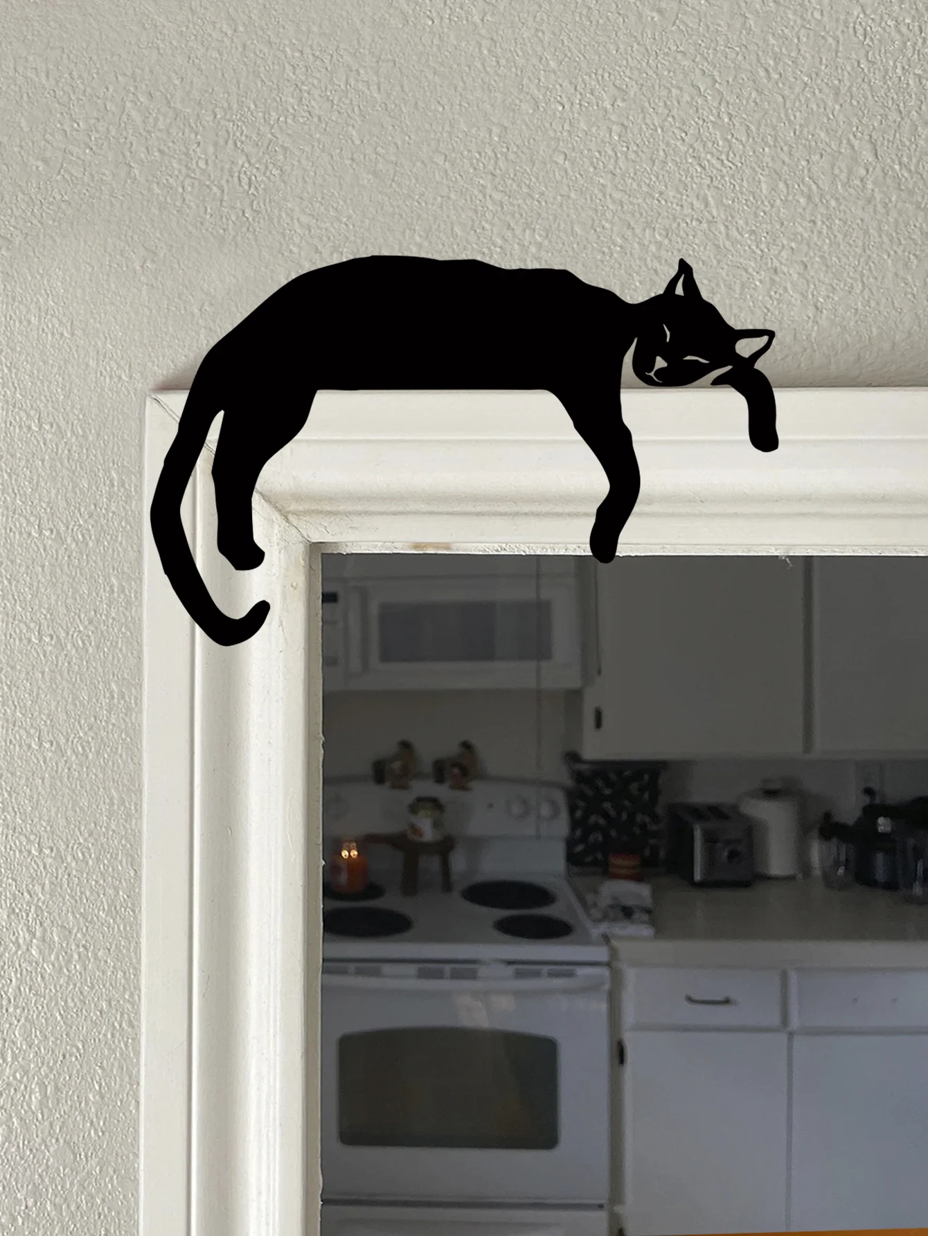 2-Tier Black Cat Door Lintel Decoration，Door Frame Decoration，Gothic Home Decoration，Boho Home Decoration Country Rustic decor