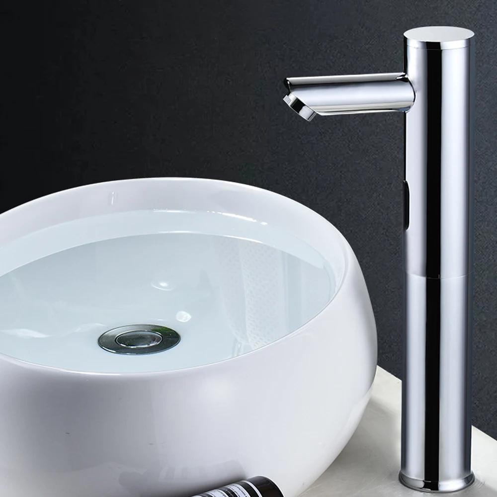 Tap With Sensor Automatic Tap Non-Contact Tap Infrared Automatic Sensor Tap for Bathroom Sink Tap (20 cm)