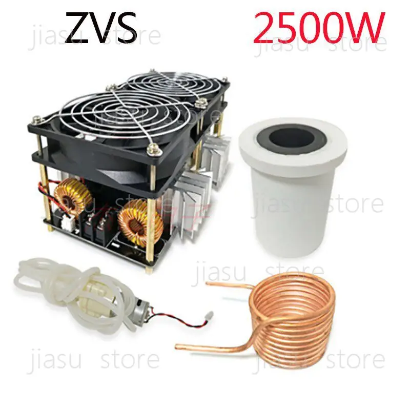 

ZVS high-frequency induction 2500W high-power quenching intermediate frequency furnace without tap copper tube heating
