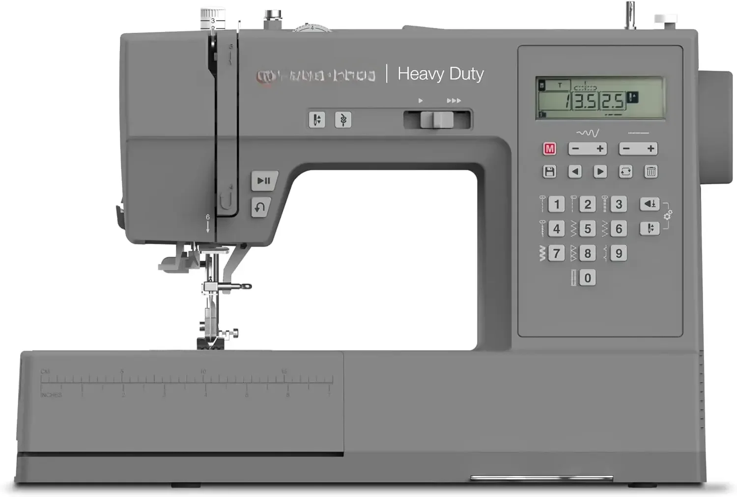 Electronic Heavy Duty Sewing Machine with 411 Stitch Applications - Sewing Made Easy, Large, Gray