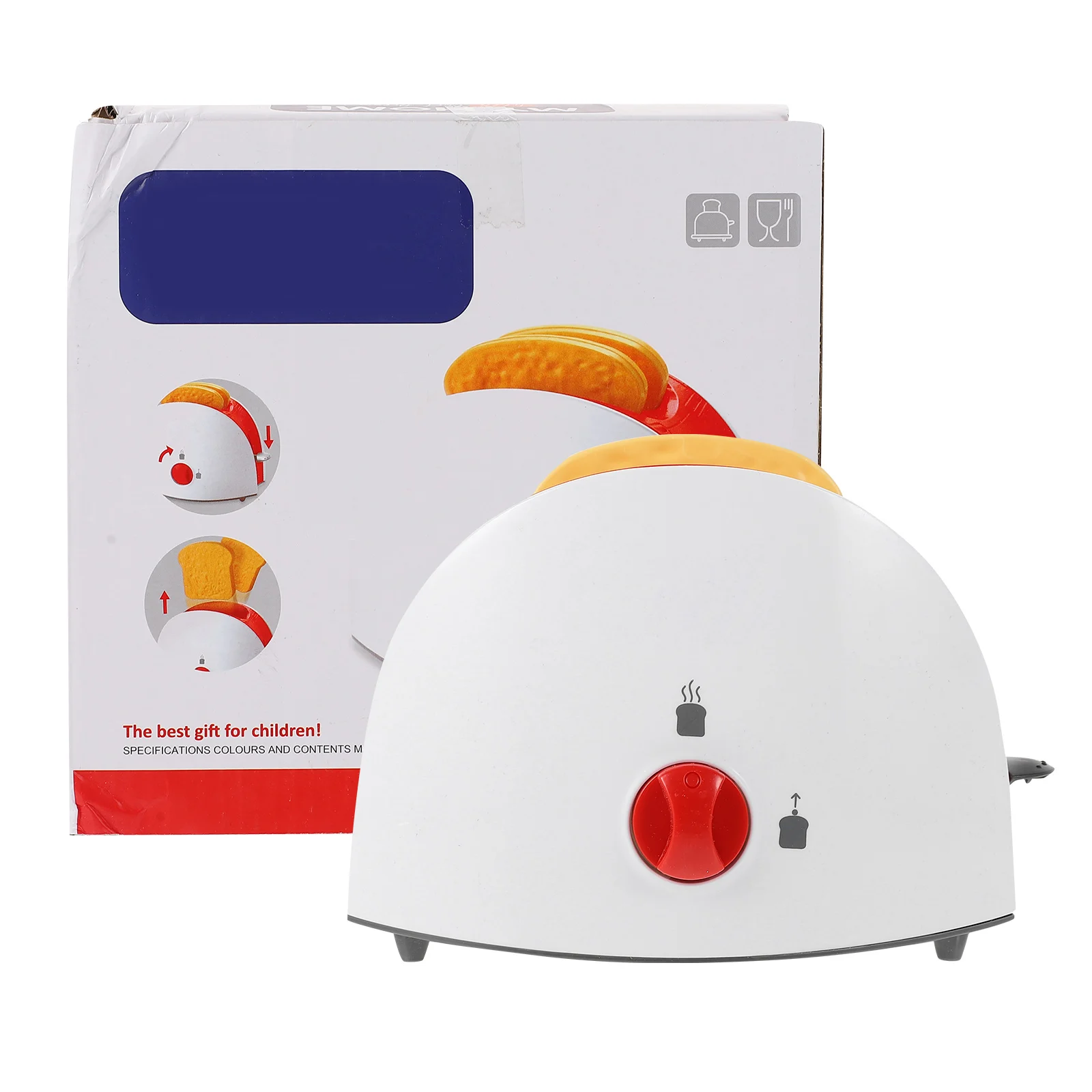 

Mini Bread Plastic Kids Play Kid Play House Toy Bread Maker Toy House Supply Lightweight Safe Smooth Educational Fun