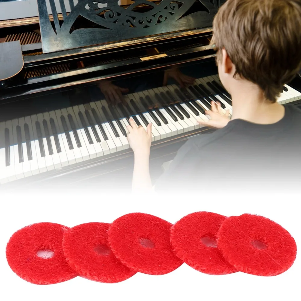 90pcs Felt Piano Ring Gaskets​ 12.5mm Diameter​ ​Red ​Piano Felt Punchings​ ​1.8mm Thickness ​Front Rail Regulating