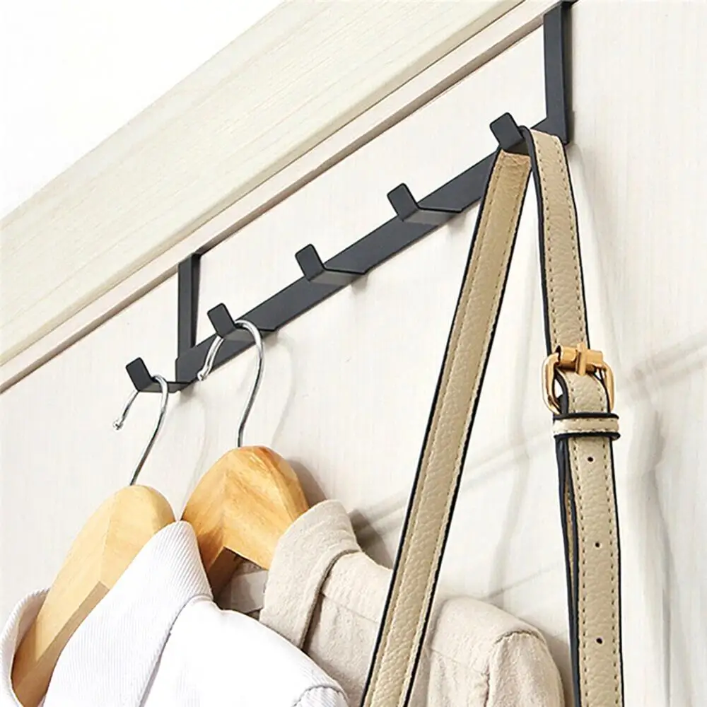 Clothes Coat Hat Towel Hanger Storage Shelf High Bearing Capacity Punch Free Hook Home Bathroom Organizer Organizer Rack