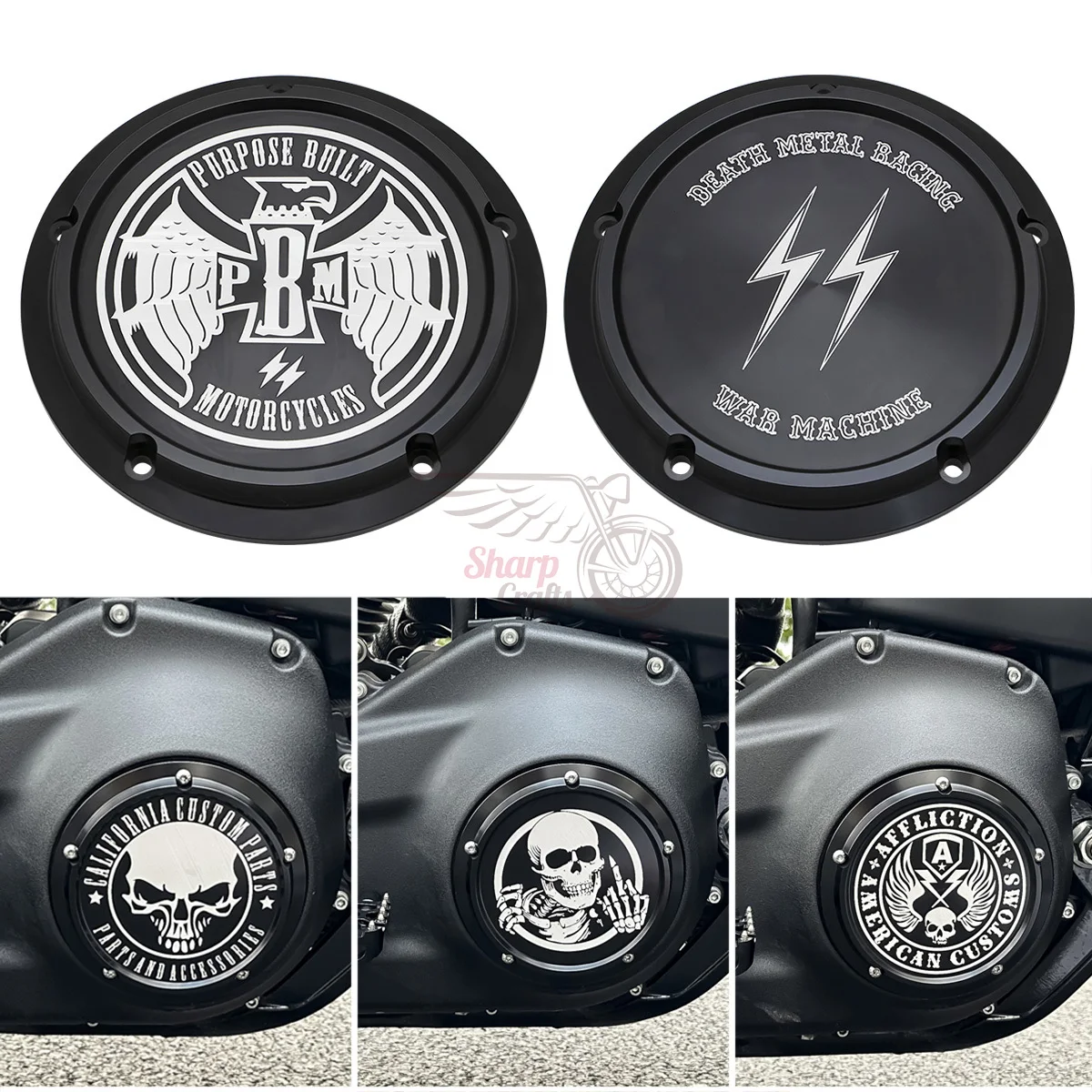 Motorradteile Derby-Abdeckung für Harley Touring Street Glide Road King Dyna FXDC Softail Heritage Fat Boy