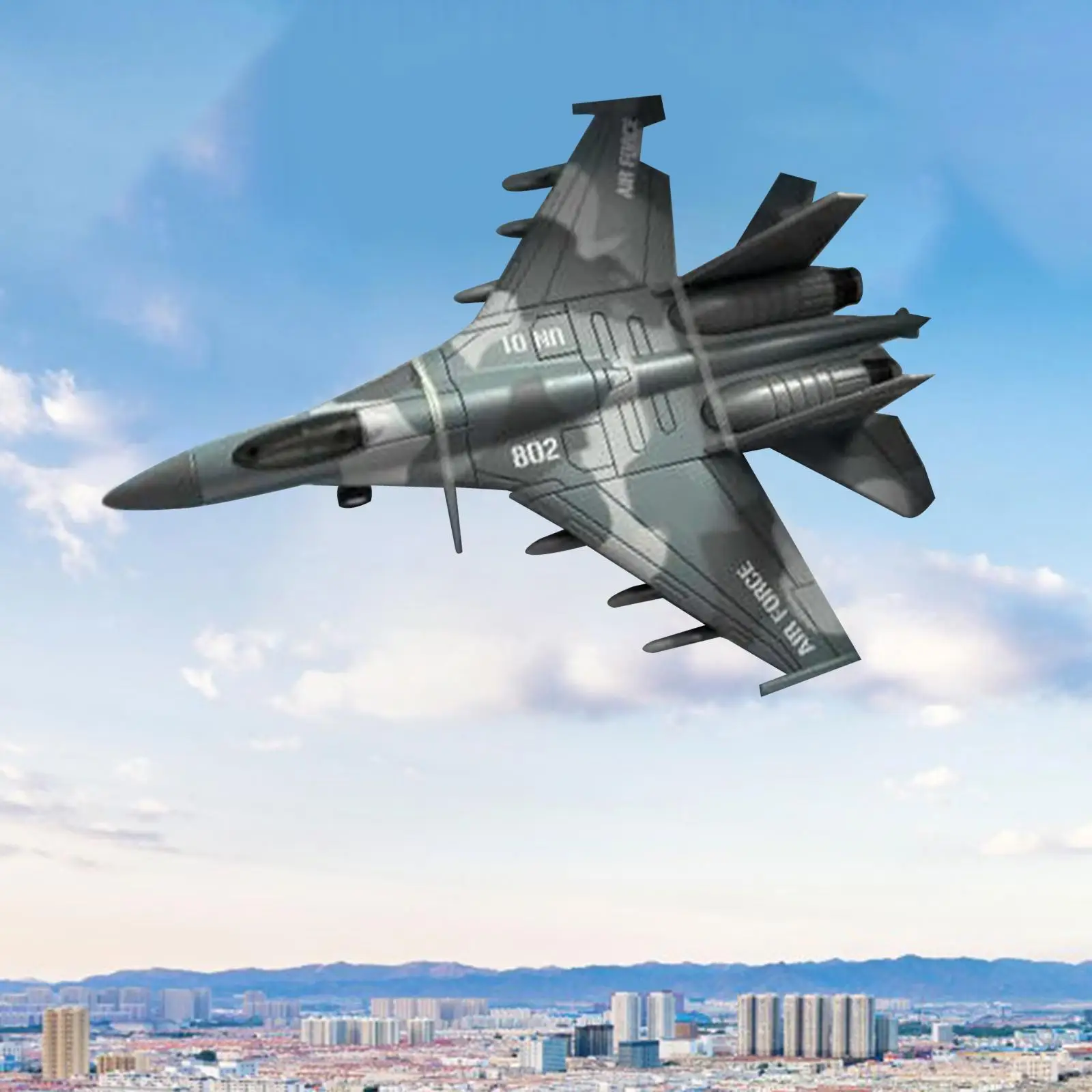 Reconnaissance Model 1 50 Alloy Diecast Toy Plane with Pull Back Sound Light for Display