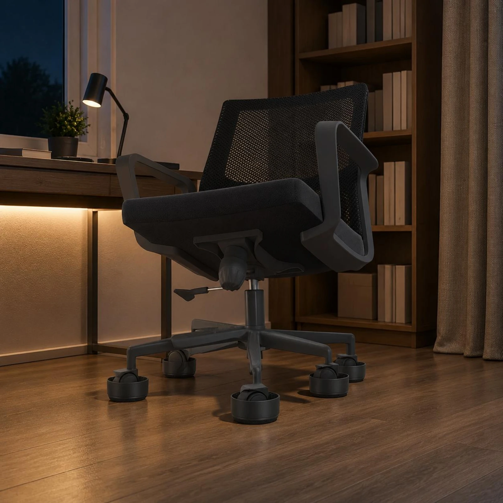 5 Pieces Office Chair Wheel Cover Noise Reduction Felt Caster Cover Caster Wheel Protector Easy to Install Furniture Protection