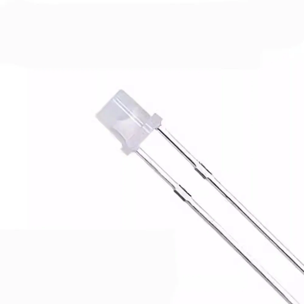 100pcs 3mm 2pins Misty Flat Top LED Diffused White Red Yellow Blue Green Wide Angle light emitting diode lamp