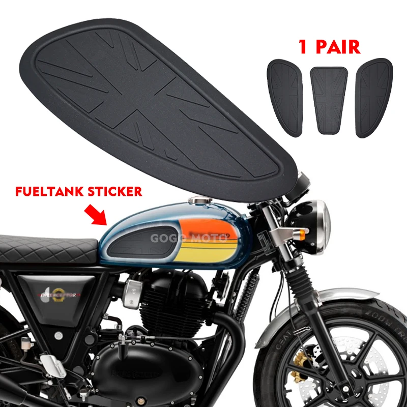 

For Royal Enfield Interceptor 650 Continental INT650 GT650 Thruxton 1200 R Motorcycle Side Tank pad Cover Sticker Tankpad