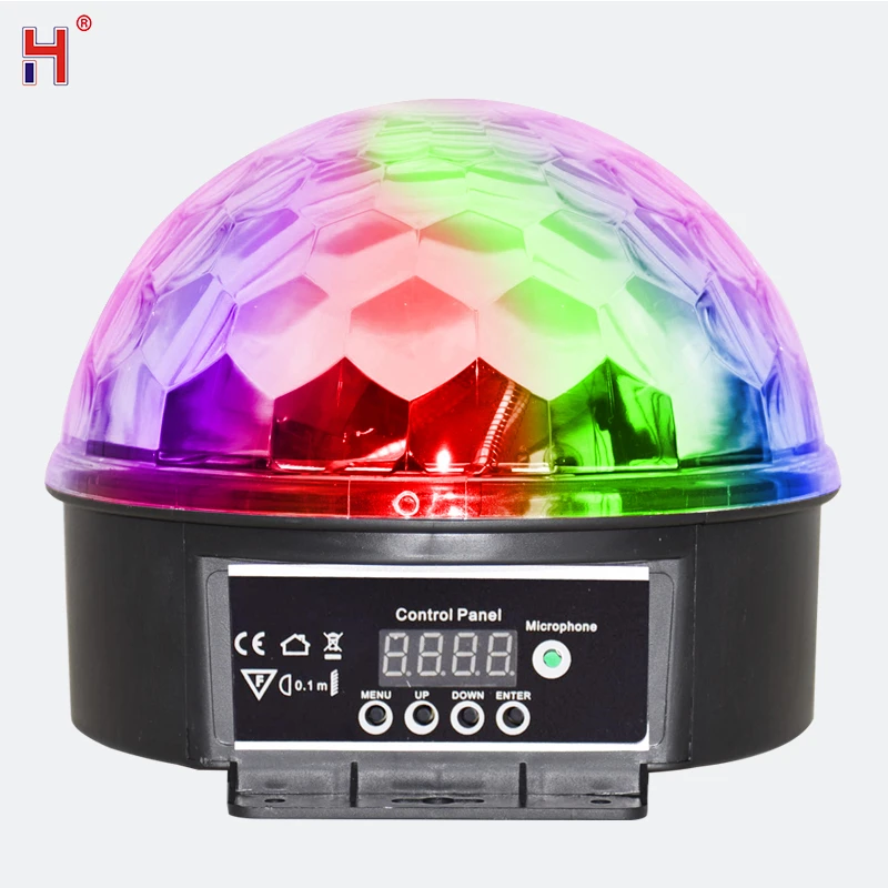 HongYi LED Disco Ball DMX Crystal Magic Ball Stage Lighting Effect DJ Party Christmas Sound Activated Light