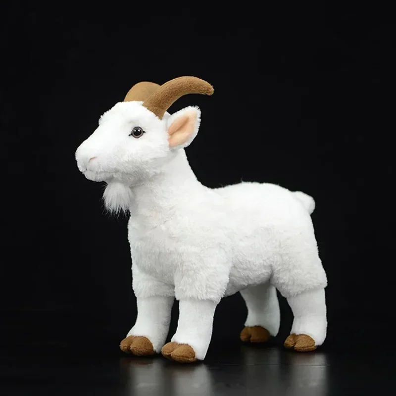 30cm White Goat High Fidelity Anime Cute Plushie Sheep Plush Toys Lifelike Animals Simulation Stuffed Doll Toy Gifts for Kids