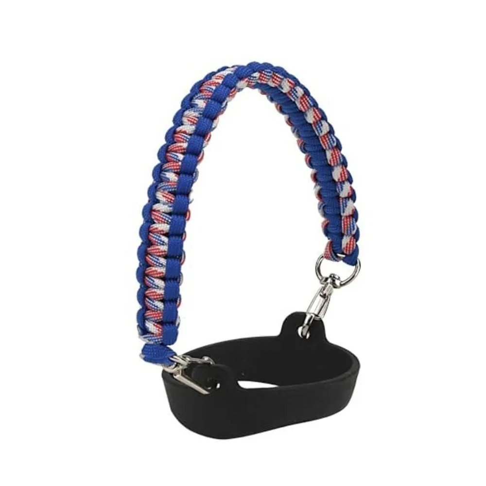 Hand-Free Woven Water Bottle Sling Rope Stretchable Universal Braided Water Bottle Handle Strap Reusable Color Blocking