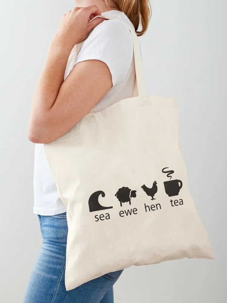 

Sea Ewe Hen Tea Tote Bag Shopping bags bags for women Women's beach bags Candy