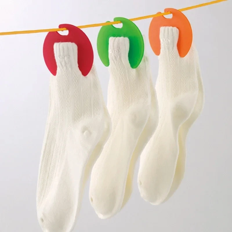 20 Pcs/Set Multifunctional Sock Clips Colorful Sock Organizers Sorters Holders Laundry Folder Storage