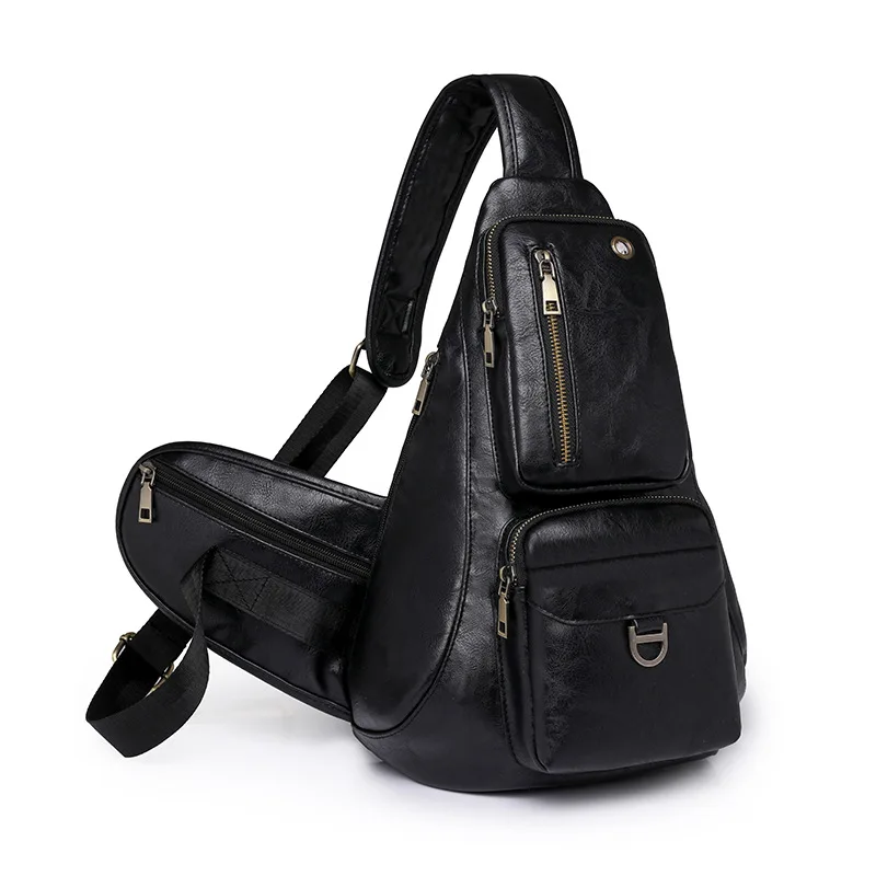 

Leather crossbody backpack for the modern woman, meticulously designed for versatility and style 14.96 * 2.36 * 11.81 inches