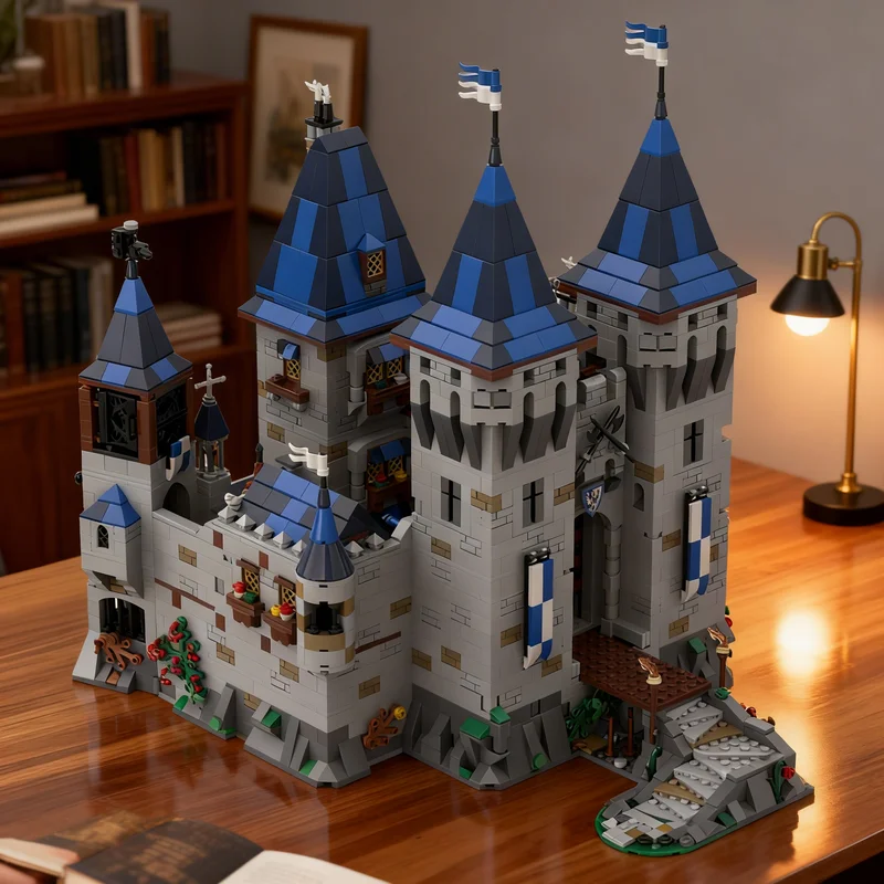 

4421pcs MOC Black Falcon Eagle S Nest Castle Falcons Model Building Blocks DIY Gift Creative Collectible Display Decor Premium