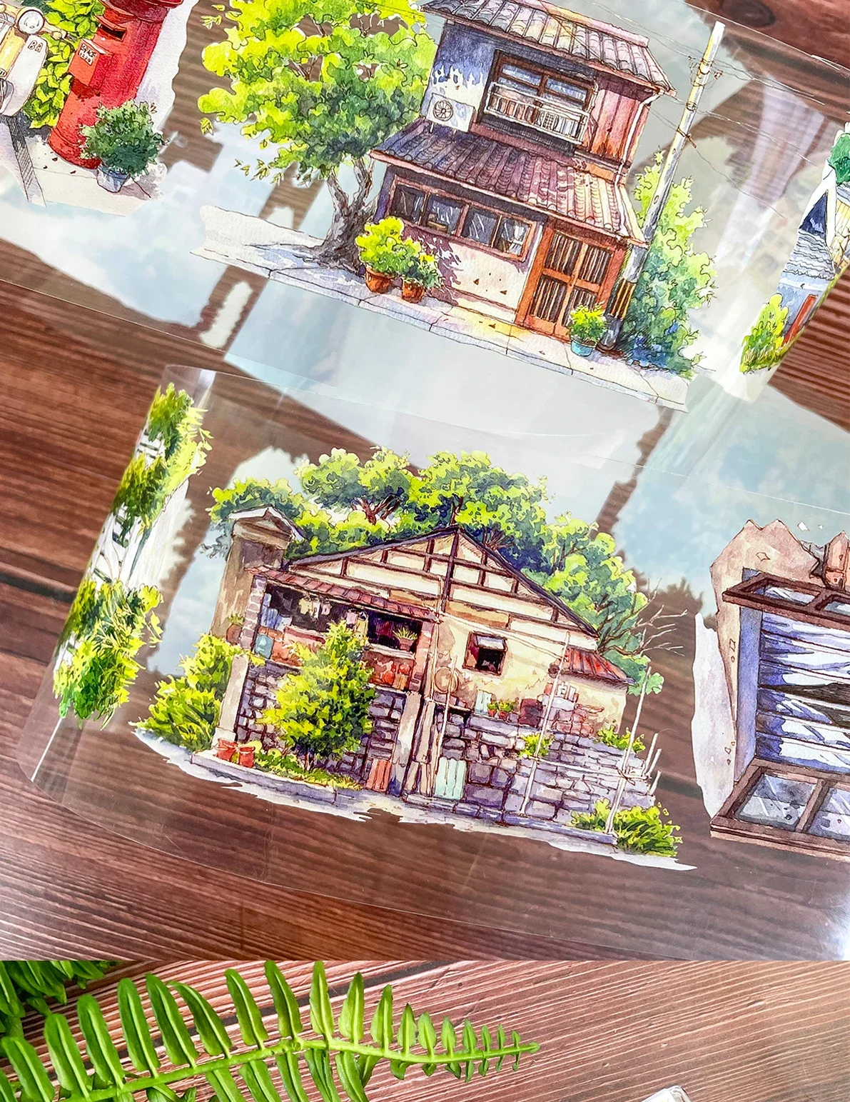 5.8 House Tree Street PET Washi Tape Landscaping Forest Journal Landscape
