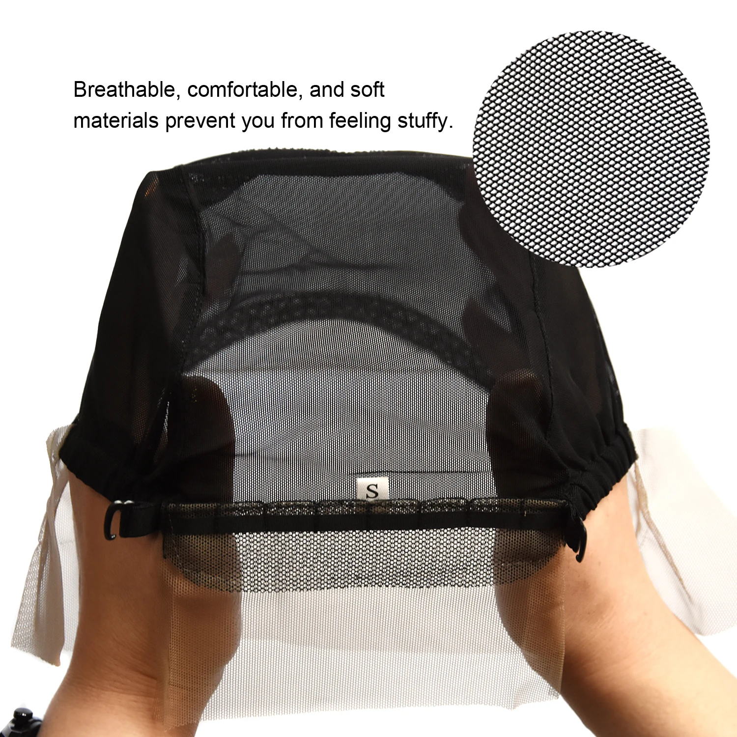 조정 가능한 스트랩이있는 가발을 만들기위한 1 PC 레이스 프론트 가발 모자 여성용 Glueless Weaving Cap 가발 모자