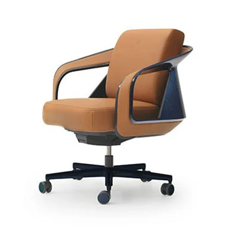 

Villa Luxury Study Dedicated Light Luxury Leather Rotatable and Liftable Boss Chair