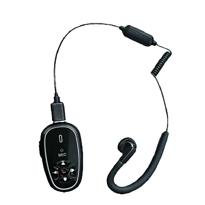 超小型ヘッドセット付きai音声制御アップグレード版ハンズフリー、充電式、レストラン、ホテル向け16チャンネルトランシーバー