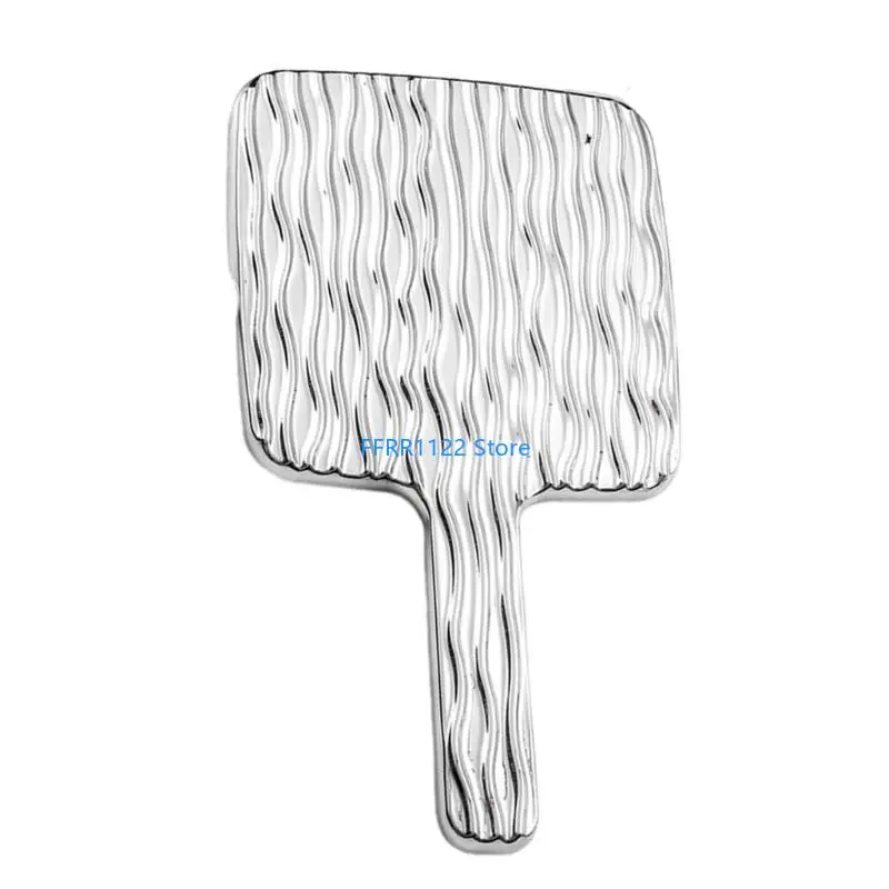 

Y1UF Hand Mirror Handheld Mirror Travel Makeup Mirror Water Ripples Cosmetic Mirror