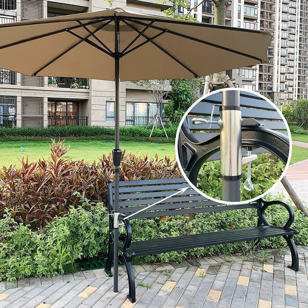 Outdoor Patio Umbrella Holder Clamp Fixed Bracket Balcony Railing Mount For Garden Beach Parasol Support Accessory