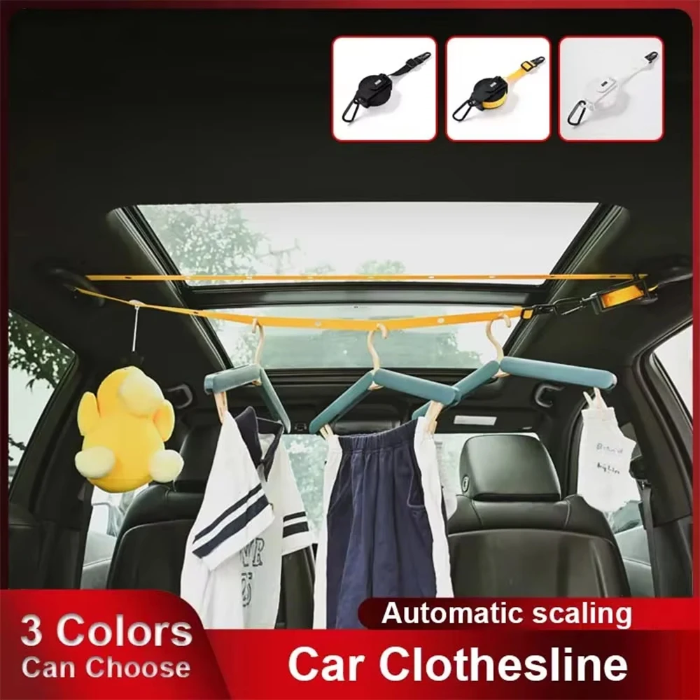 Outdoor Travel Clothesline 3.6m Portable Retractable Drying Rack with 34 Hanging Holes Camping Windproof Clothing Laundry Hanger