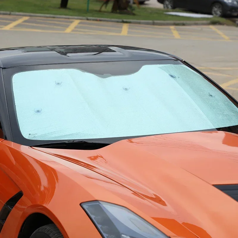 For 2014-2019 Chevrolet Corvette C7 car front windshield full-window glass sunscreen UV protection sun visor car accessories 2