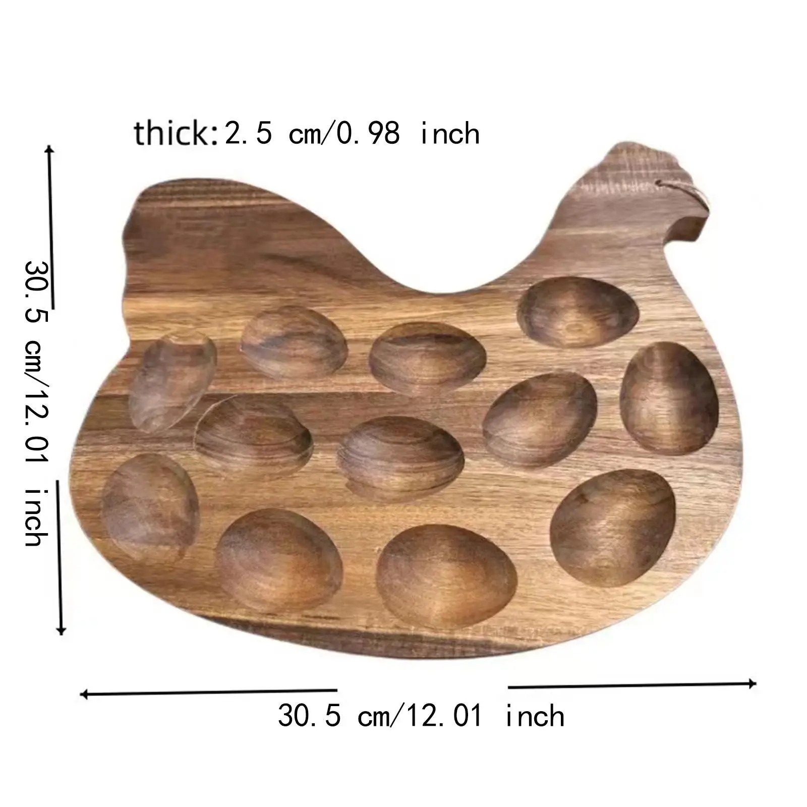 Eierhalter aus Holz in Hennenform, entworfenes Eierablage aus Holz für Restaurantschränke