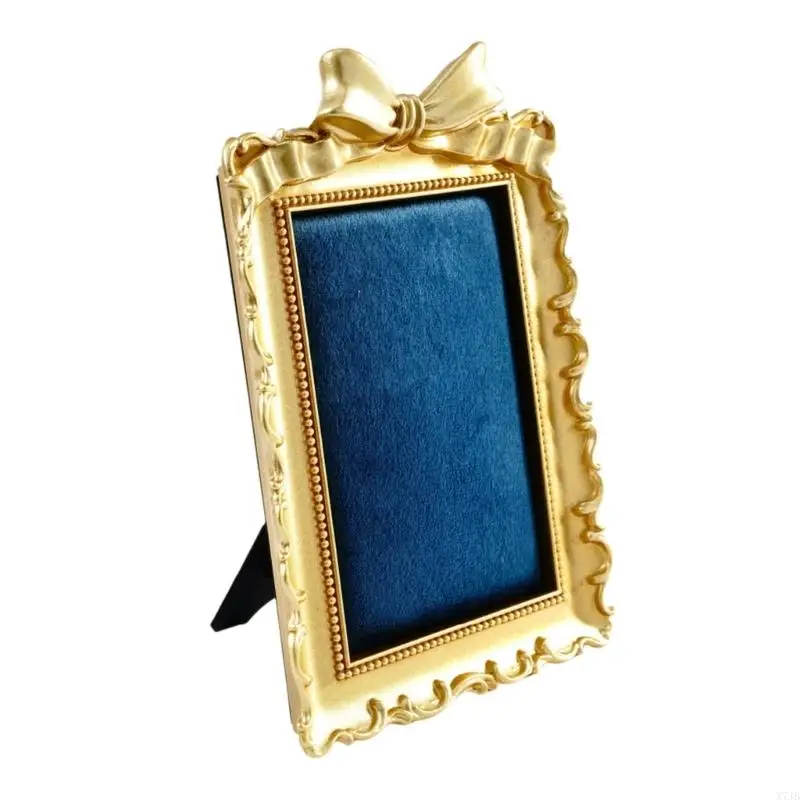  Tabletop Lined Jewelry Holder with Ornate Accent Frame Unit Home