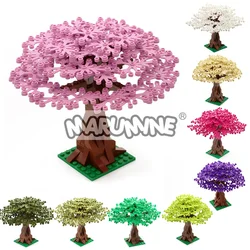 Marumine Building Bricks 102PCS MOC Blocks Tree Set Jungle Grass Plants Garden Compatible City Street View Accessories Parts