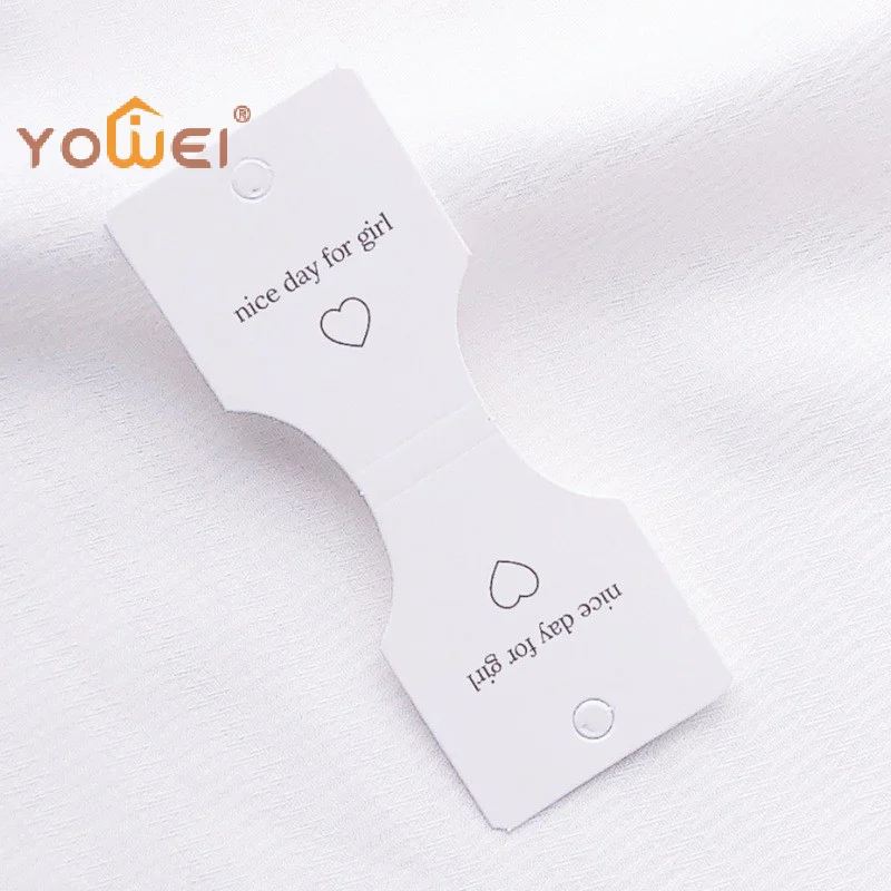 

Картонные этикетки-ярлыки для резинок для волос; Картонные демонстрационные этикетки для аксессуаров для волос – упаковка из 50 штук