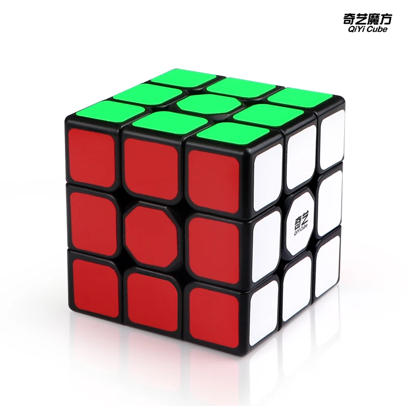 QiYi-Speed Magic Neo Cube para Crianças, 3x3x3, Black Professional Puzzle, Brinquedos Educativos, Presente, Vela W, 3x3x3