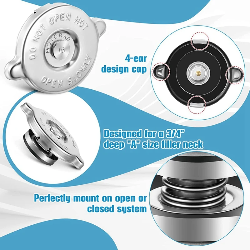 16 PSI Radiator Cap Cover Assembly, Compatible With 10230, Holding Auto Engine Coolant, For Vehicle Specific