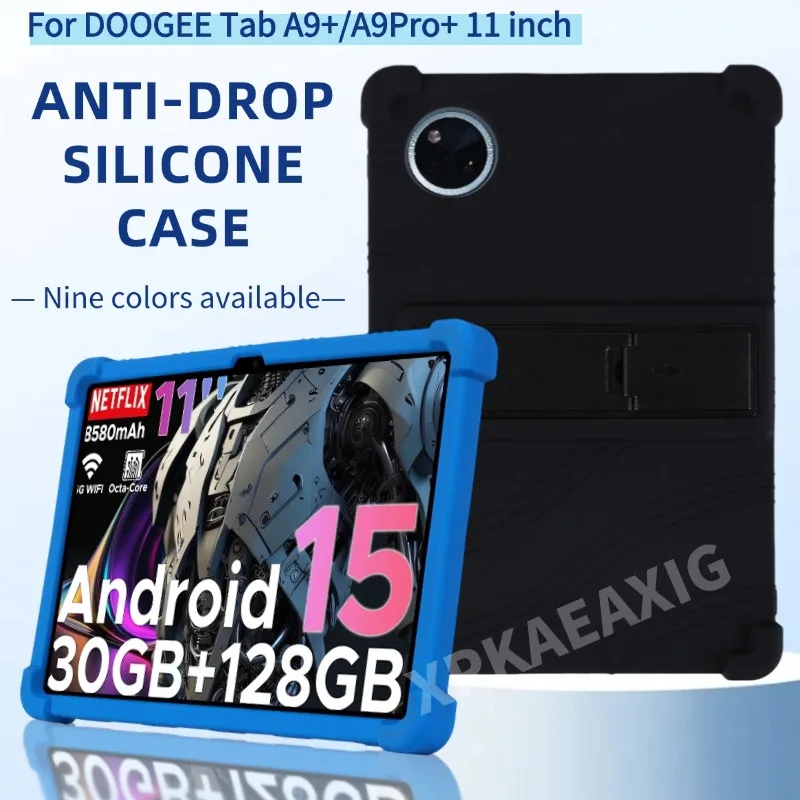 

For DOOGEE Tab A9+Tablet 11inch Case Android15 stand Coat Shockproof Cover DOOGEE A9Pro+ Soft Silicon Stand Protective Shell