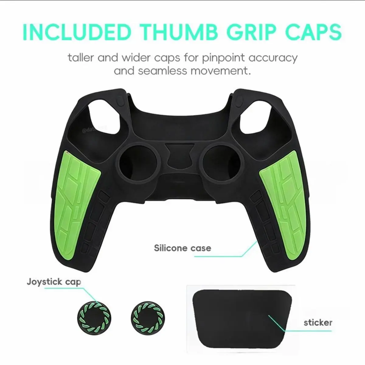 update. Silicone Case for PS5 DualSense Controller with Thumb Grip Caps Kit Soft Protective Case Special Edition Series view 5