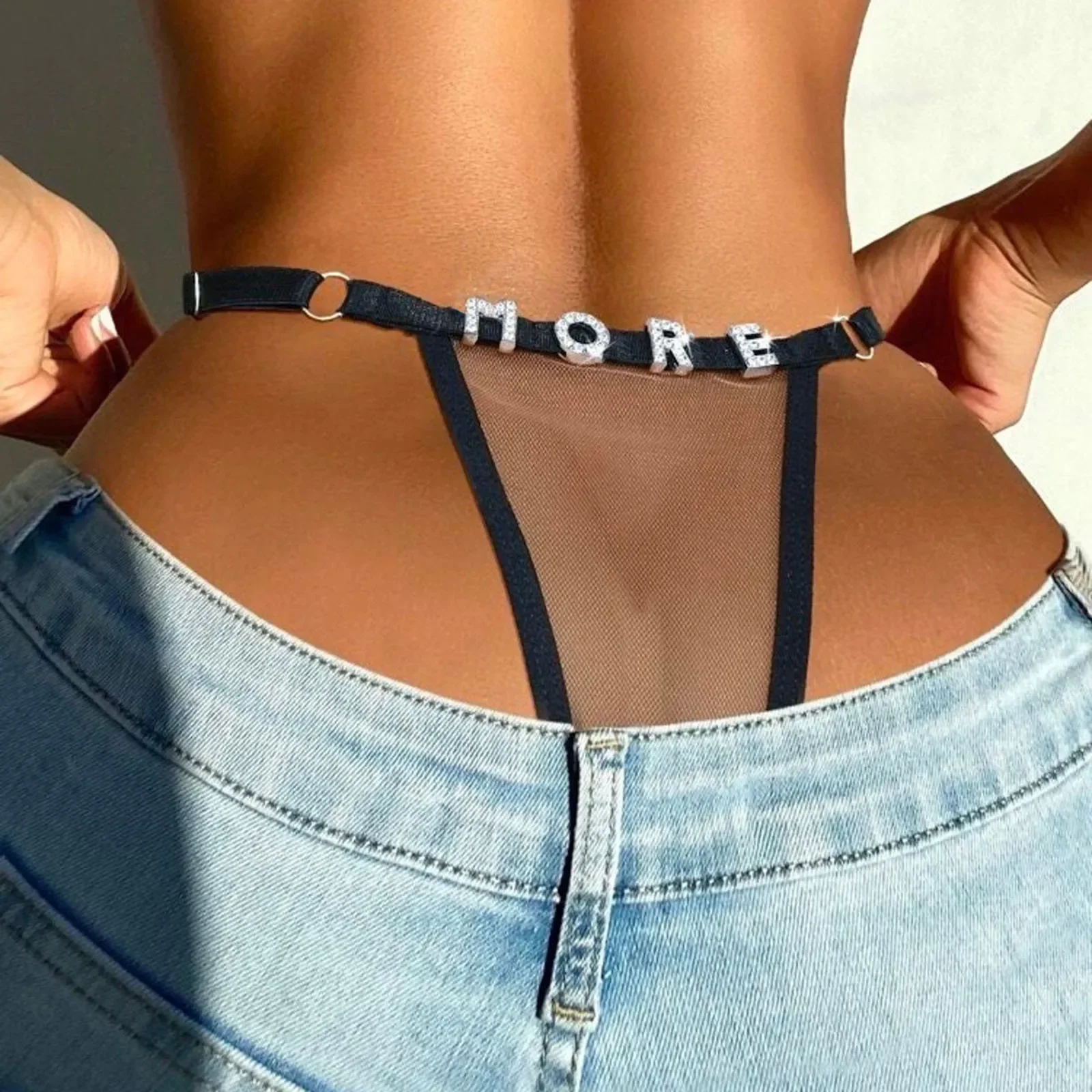 

Womens Seamless Thongs Mesh Mid Waist Hip Lift Thong Underwear Women Secret Underwear Stretchy Bikini Thong Briefs Panty
