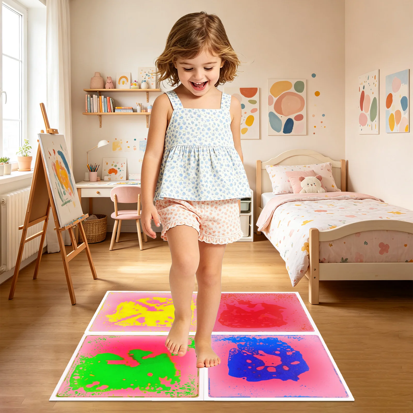 Autism Sensory Mat Kids Sensory Walking Pads Non‑slip Sensory Touch Tiles Home Kindergarten Sensory Training Toy