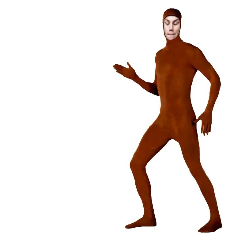 بدلة غير مرئية للبالغين أزياء أداء المسرح بدلة بلا رجل loween Ninja شخص غير مرئي ملابس ضيقة صينية...