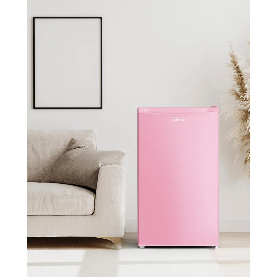 Kulkas Mini 3.2 Cu.Ft dengan Freezer, Kulkas Mini Satu Pintu untuk Asrama, Kamar Tidur, Kantor, Solusi Pendinginan Ringkas dengan Pengaturan yang Dapat Disesuaikan