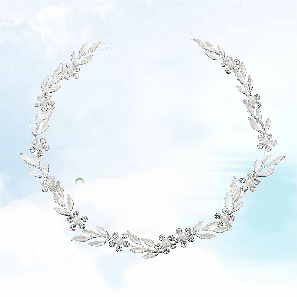 

Leaf Hair Vine Silver Bridal Headpiece Crystal Wedding Headband Hair Decoration for Evening Prom Party Wedding Headband