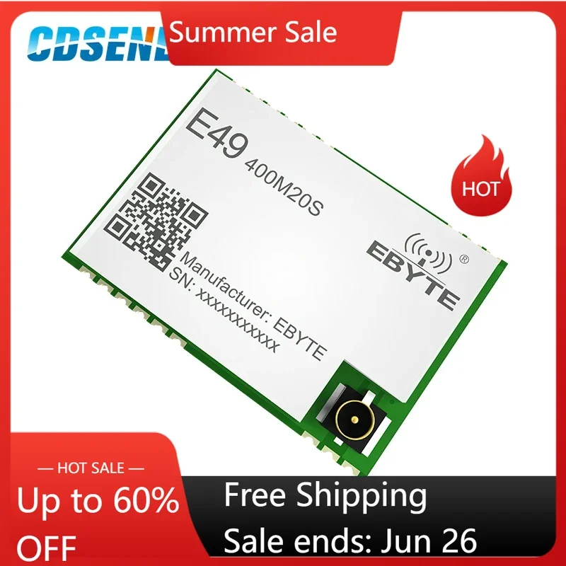 

Модуль РЧ CMT2300A SPI 433 МГц 470 МГц CC1101 SI4463/4438 20 дБм, отверстие для печати IPEX, беспроводной приемник CDSENET E49-400M2 0S