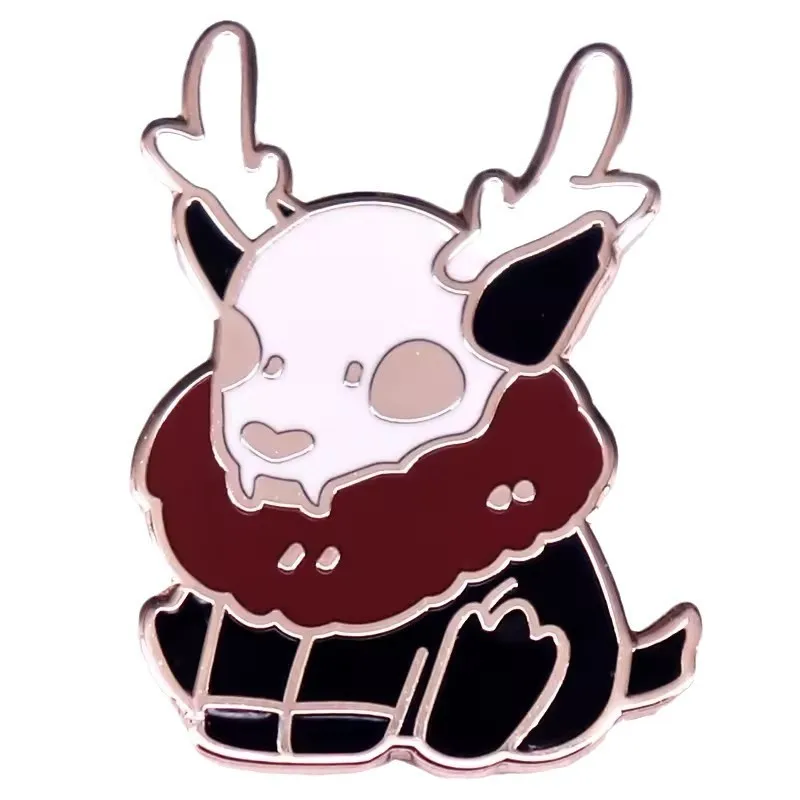 Kawaii Deer Monster Enamel Pin Cryptid Mythical Creature Badge Cute Jewelry Decoration Backpack Accessory Gifts