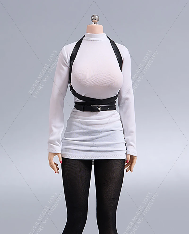 CDTOYS CD082 Pakaian Tentara Wanita Skala 1/6 Gaun Warna Solid Slim Jaket Angin Khaki Untuk Boneka Action Figure 12-inci