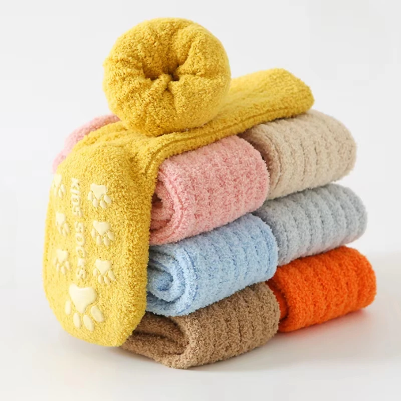 Winter Thick Warm Plush Baby Stockings Super Soft Knee High Socks for Newborn Infant Toddler Boys Girls Long Socks 0-4years Old