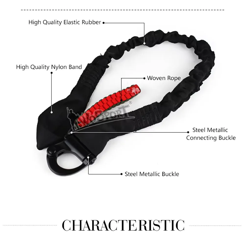 Tactical Quick Release Safety Rifle Sling Lanyard Strap Rope Line Climbing Rope Airsoft Protective Sling Hunting Airsoft Gear