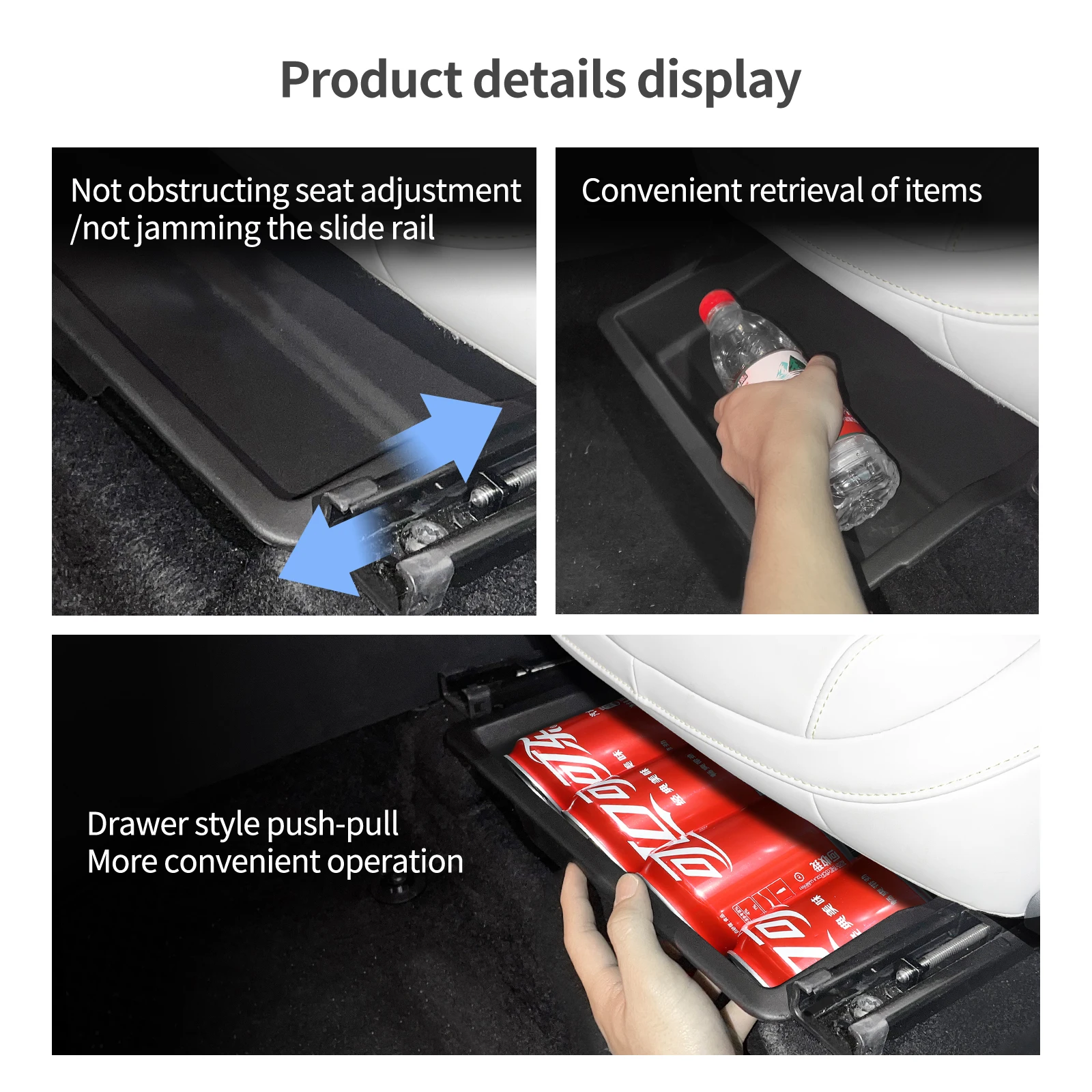 Smabee for Xpeng G6 2023-2026 /G7 2025 2026 Car Storage Box Under Seat Drawer Type Organizer Storage Box Case Accessories