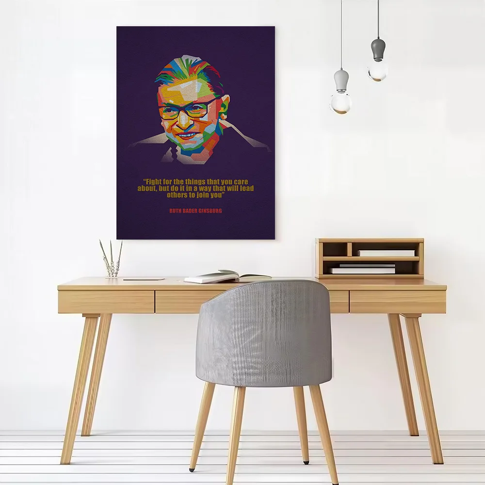 Ruth Bader Ginsburg Printed Canvas Wall Art Customizable Paintings Poster Perfect Gift for Decor Luxury Decoration Painting Room