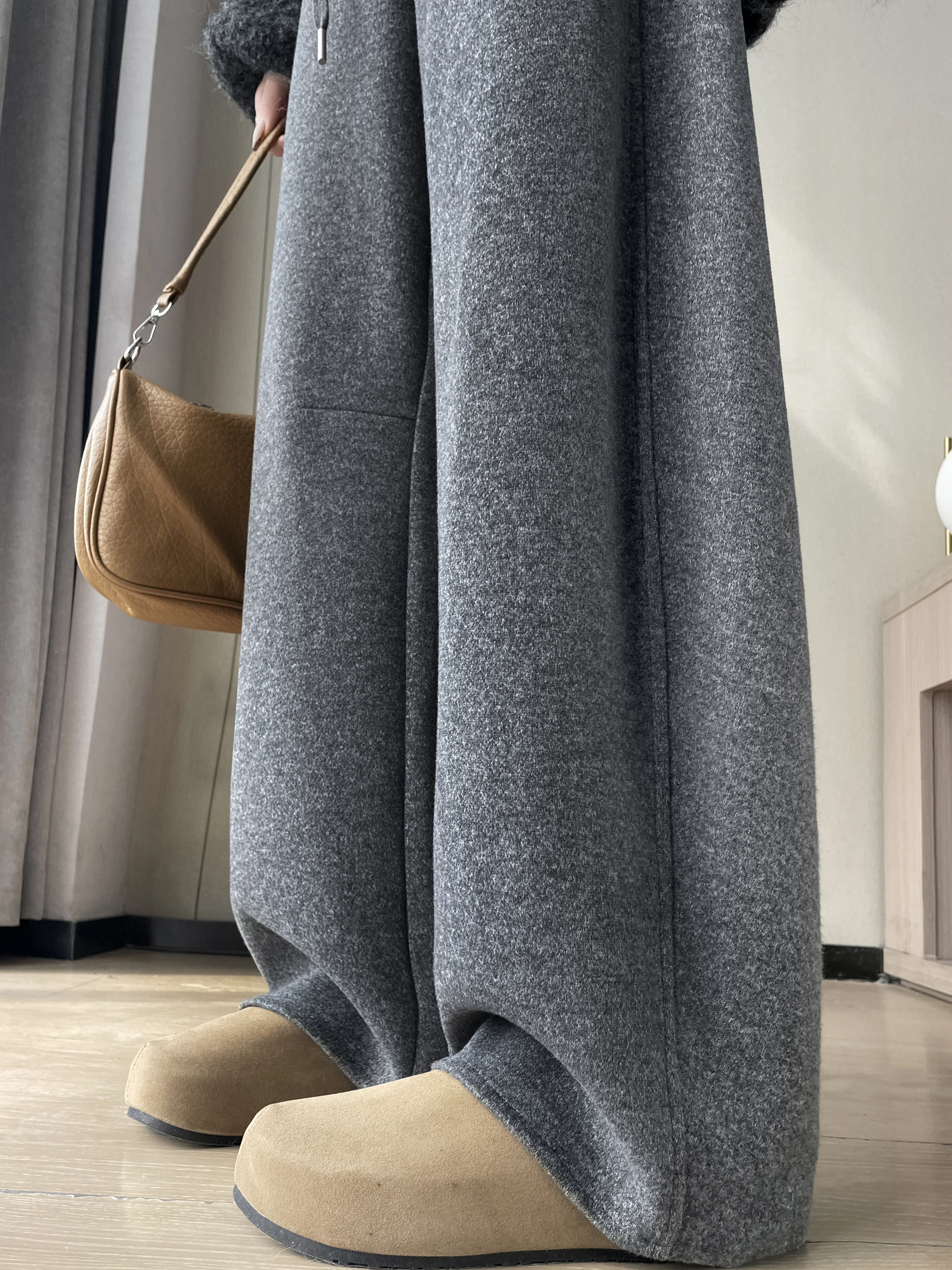 กางเกงขายาวทรงหลวมเอวสูงสำหรับผู้หญิง สไตล์ลำลอง ใส่สบาย เหมาะสำหรับใส่ไปทำงานหรือทำกิจกรรมต่างๆ