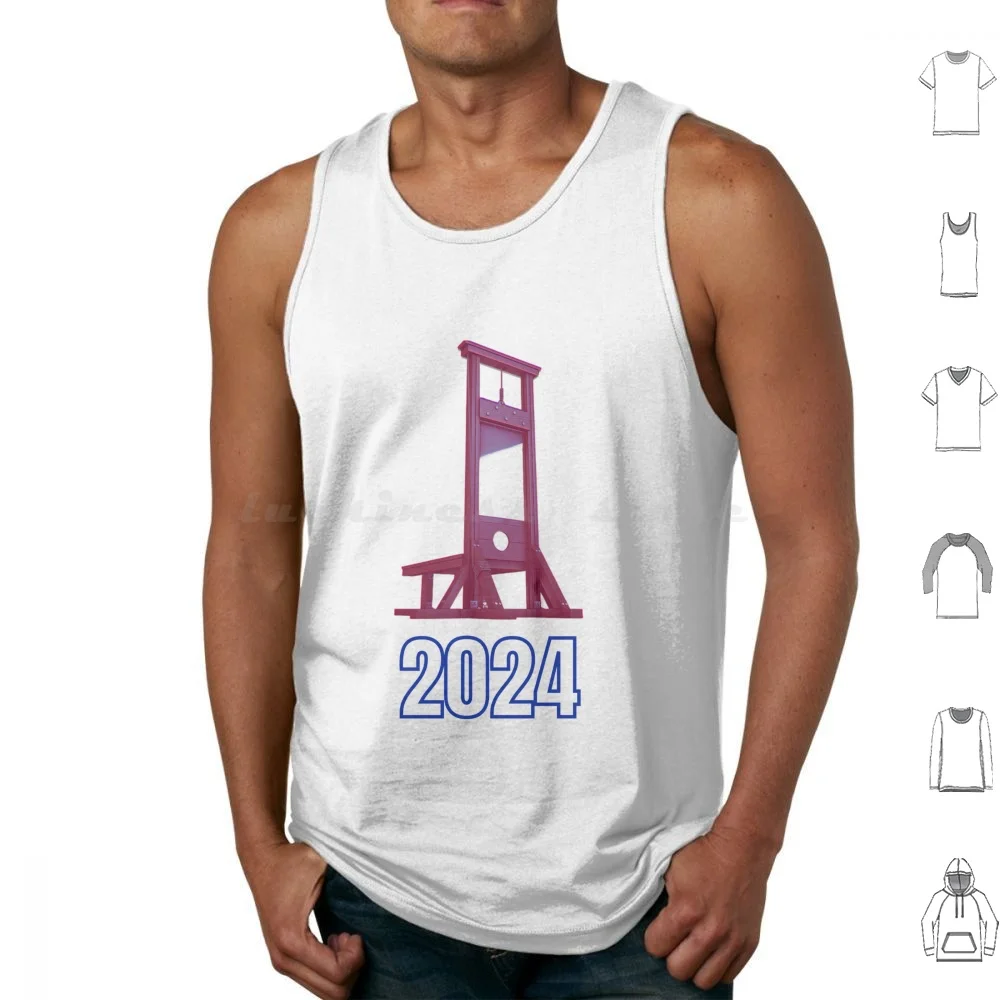 Camisetas sin mangas Revolution 2024, chaleco sin mangas de Francia, Estados Unidos, patriotismo, Guillotina 2024